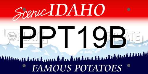 PPT19B Idaho License Plate