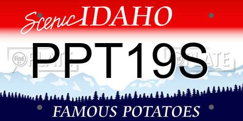 PPT19S Idaho License Plate