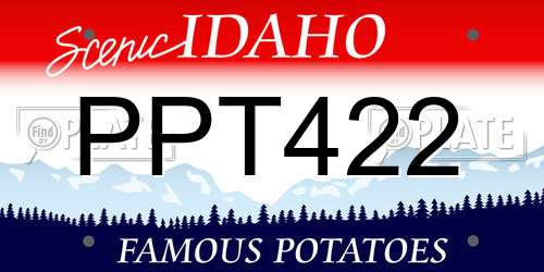 PPT422 Idaho License Plate