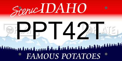 PPT42T Idaho License Plate