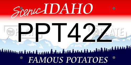 PPT42Z Idaho License Plate