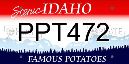 PPT472 Idaho License Plate