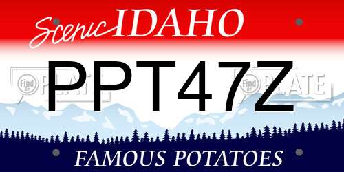 PPT47Z Idaho License Plate