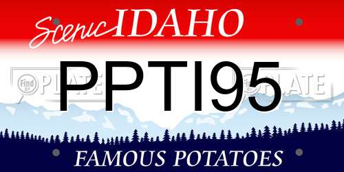 PPTI95 Idaho License Plate