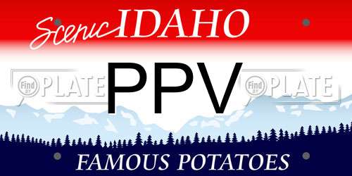 PPV Idaho License Plate