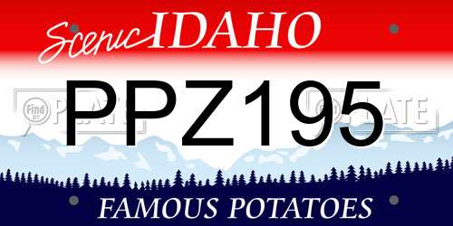 PPZ195 Idaho License Plate