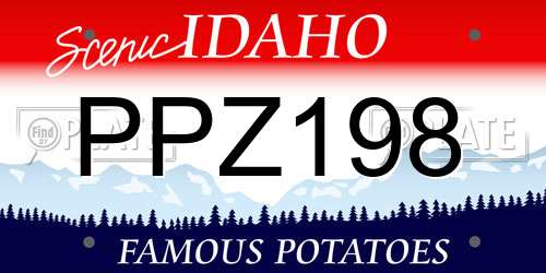 PPZ198 Idaho License Plate