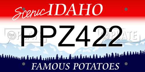 PPZ422 Idaho License Plate