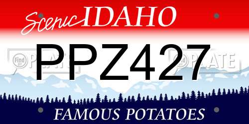 PPZ427 Idaho License Plate