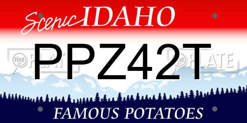 PPZ42T Idaho License Plate