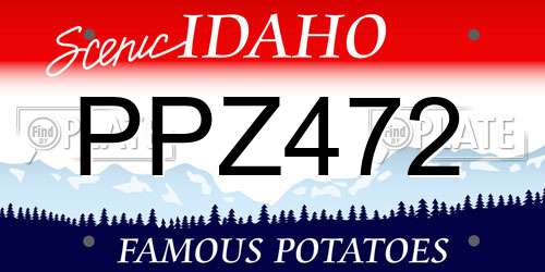 PPZ472 Idaho License Plate