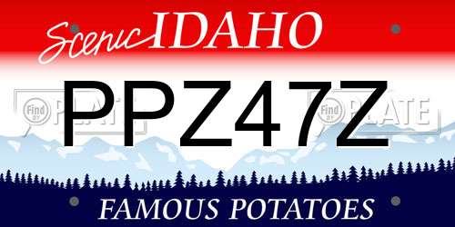 PPZ47Z Idaho License Plate