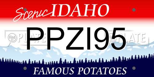 PPZI95 Idaho License Plate