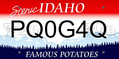 PQ0G4Q Idaho License Plate