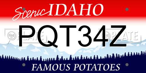 PQT34Z Idaho License Plate