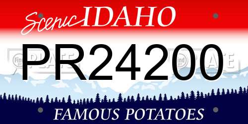 PR24200 Idaho License Plate
