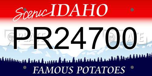 PR24700 Idaho License Plate
