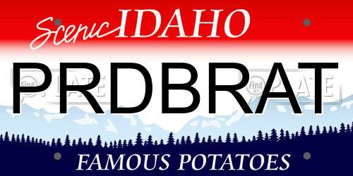 PRDBRAT Idaho License Plate