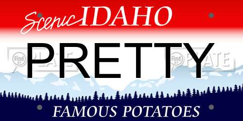 PRETTY Idaho License Plate