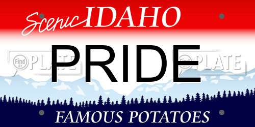 PRIDE Idaho License Plate