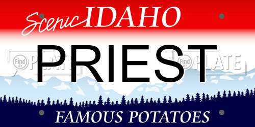 PRIEST Idaho License Plate
