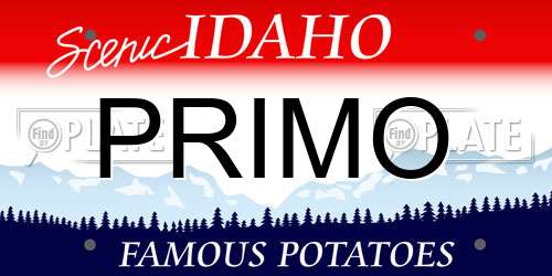 PRIMO Idaho License Plate