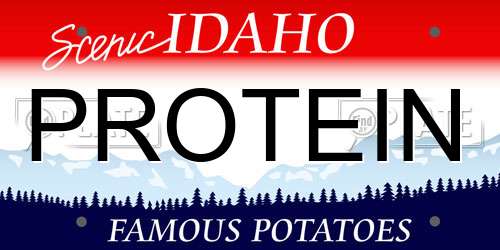PROTEIN Idaho License Plate