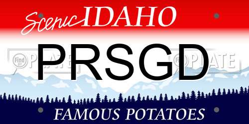 PRSGD Idaho License Plate