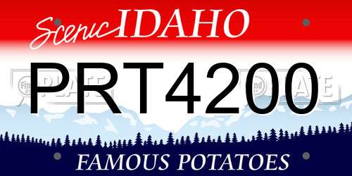 PRT4200 Idaho License Plate