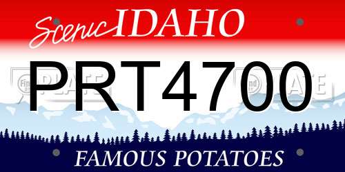 PRT4700 Idaho License Plate