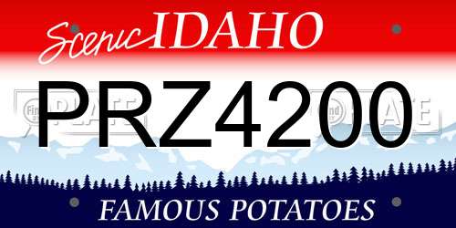 PRZ4200 Idaho License Plate