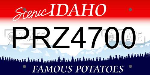 PRZ4700 Idaho License Plate