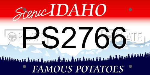 PS2766 Idaho License Plate