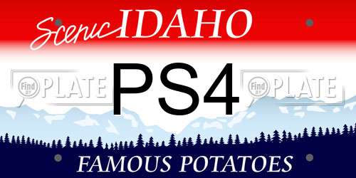 PS4 Idaho License Plate
