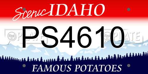 PS4610 Idaho License Plate