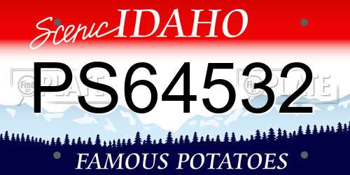 PS64532 Idaho License Plate