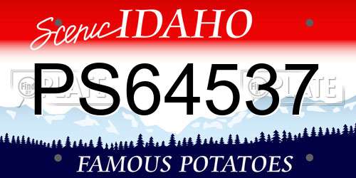 PS64537 Idaho License Plate