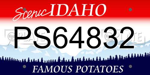 PS64832 Idaho License Plate