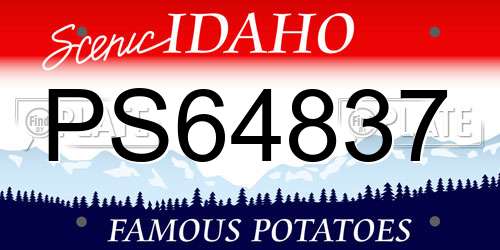 PS64837 Idaho License Plate