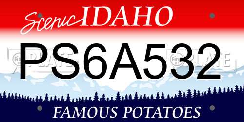 PS6A532 Idaho License Plate