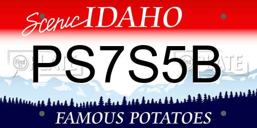 PS7S5B Idaho License Plate
