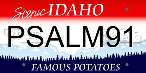 PSALM91 Idaho License Plate