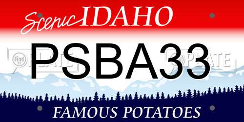 PSBA33 Idaho License Plate