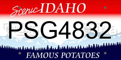 PSG4832 Idaho License Plate
