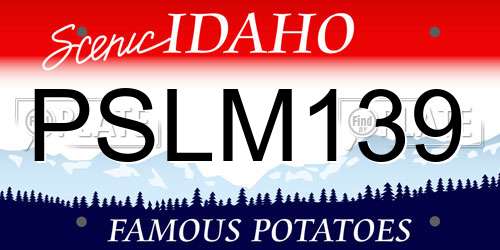 PSLM139 Idaho License Plate