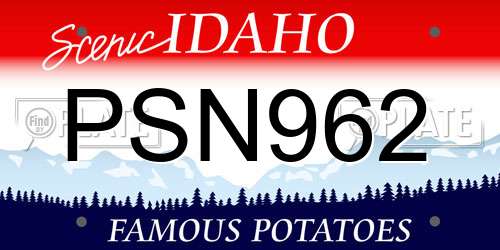 PSN962 Idaho License Plate