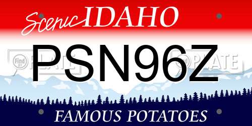 PSN96Z Idaho License Plate