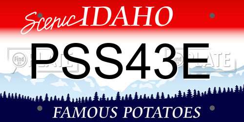 PSS43E Idaho License Plate