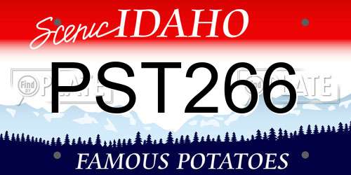 PST266 Idaho License Plate