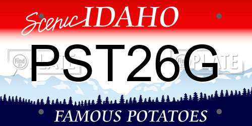 PST26G Idaho License Plate